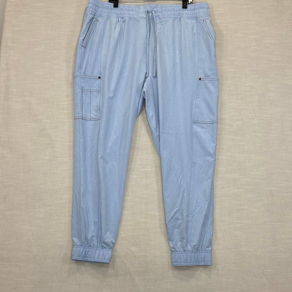 Dickies Medical Women's Size 2XL XXL Nursing Scrubs Pants Cropped Light Blue